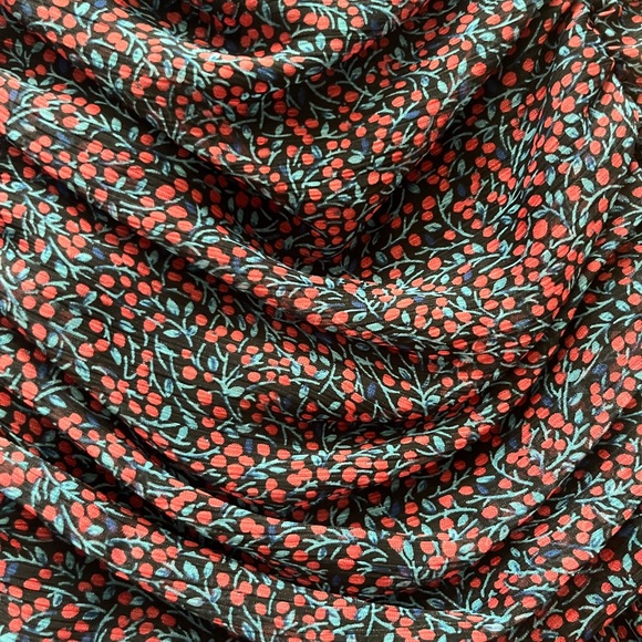 NEW Étophe studios brand floral ruched floral cherry print mini dress - Picture 2 of 7